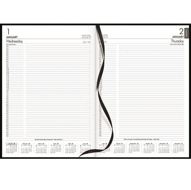 2025 Diary Milford Windsor A4 Day to Page Red