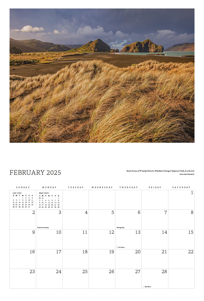 2025 Reflections Of New Zealand Calendar