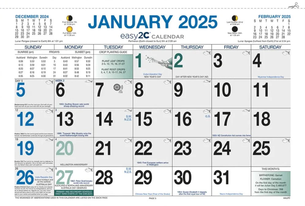 2025 Calendar Easy2C