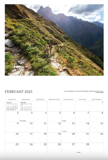 2025 Classic Walks of New Zealand Calendar