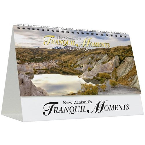 2025 Calendar New Zealand Tranquil Moments Desk