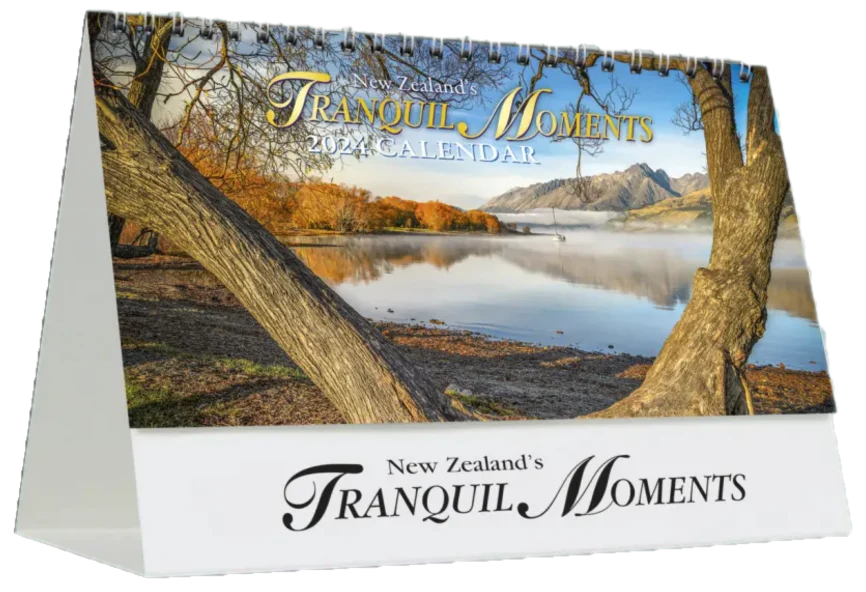 2024 Desk Calendar NZ Tranquil Moments City Books & Lotto