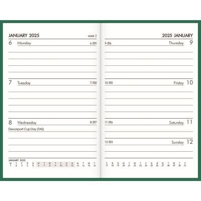 2025 Diary Collins A73P Week to View Green