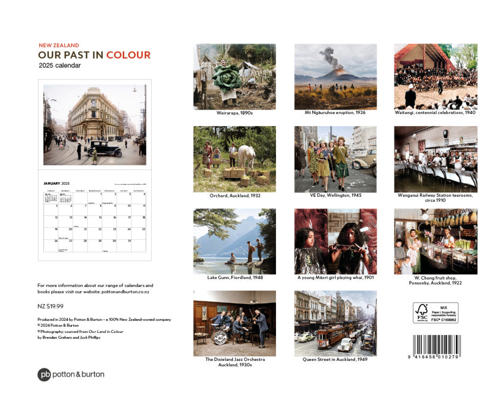 2025 New Zealand Our Past In Colour Calendar