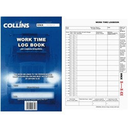 Collins A5 Work Time Log Book Triplicate Set of 50 - City Books & Lotto