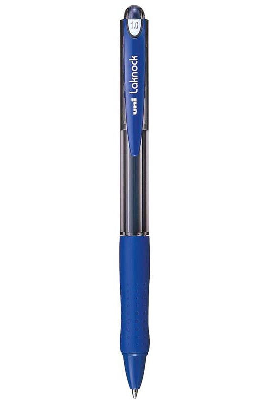 Uni Laknock 1.0mm Retractable Medium Blue SN-100 - City Books & Lotto