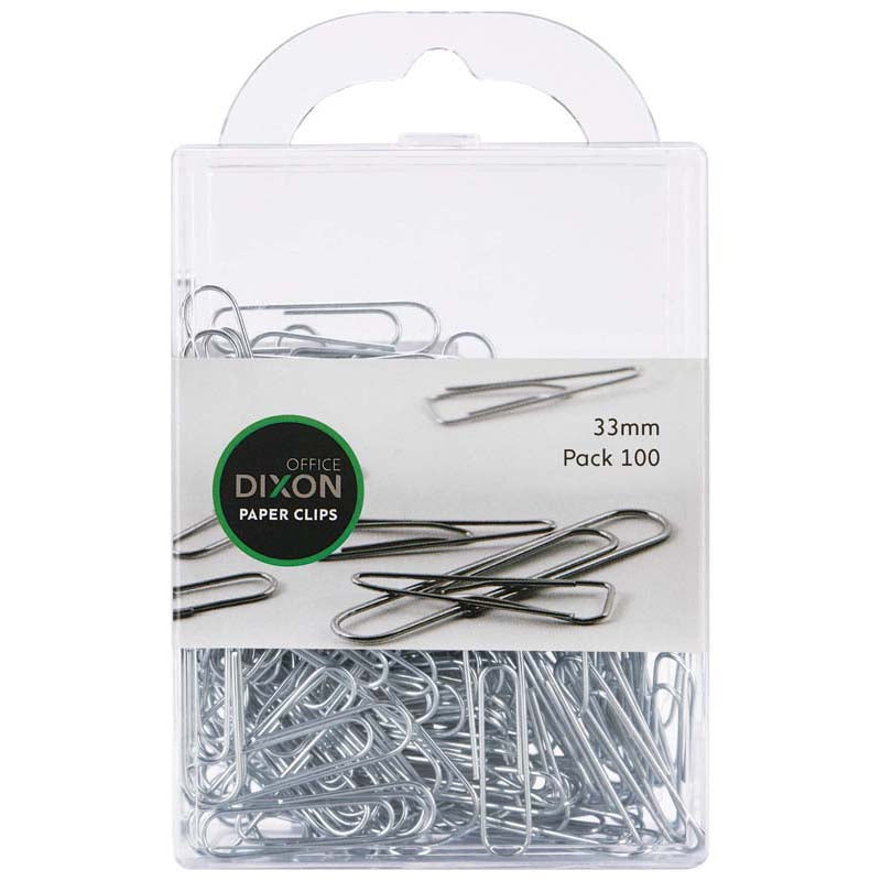 PAPERCLIPS DIXON 33MM PK 100 - City Books & Lotto