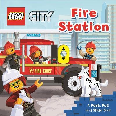 Lego City Fire Station A Push Pull and Slide Book - City Books & Lotto