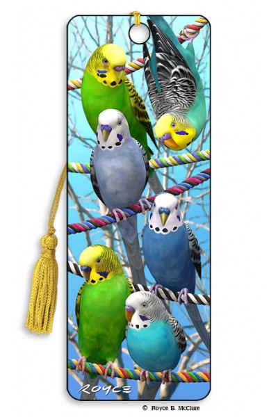 Bookmark Budgies - City Books & Lotto